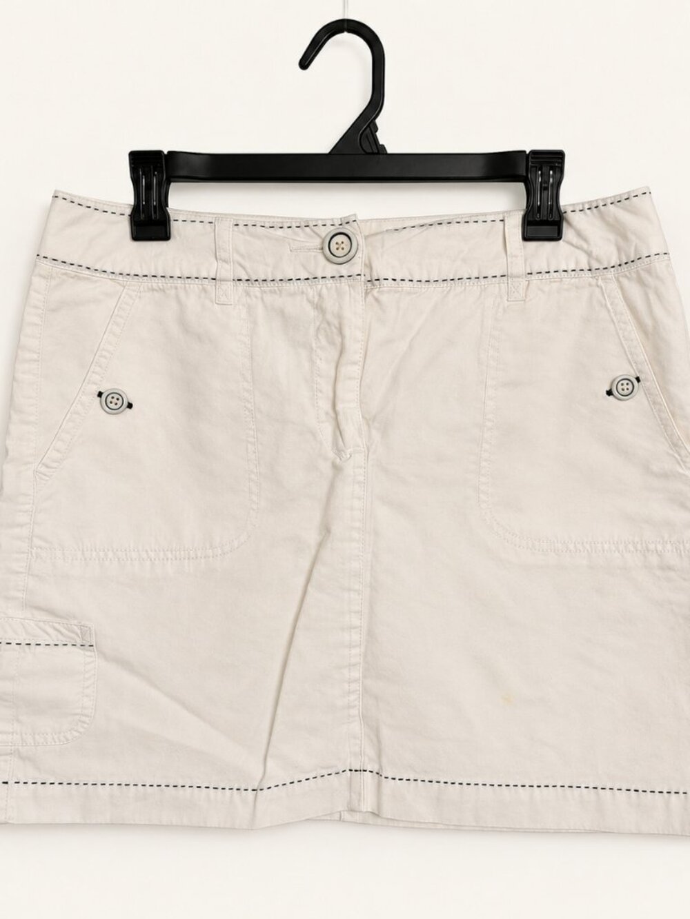 White House Black Market White Cargo Mini Skirt 10